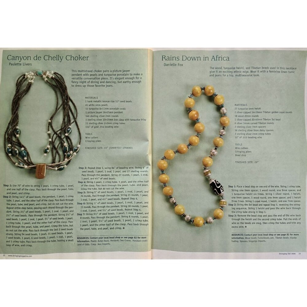 Stringing Magazine Fall 2006 125B Designs And How To Create Them - Picture 7 of 11